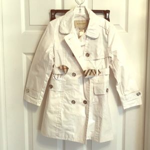 One of a kind girls faux patent rain coat